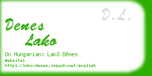 denes lako business card