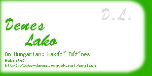 denes lako business card